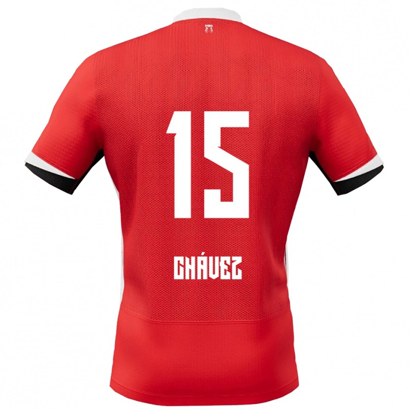 Danxen Herren Mateo Chávez #15 Rot Weiß Heimtrikot Trikot 2025/26 T-Shirt Österreich