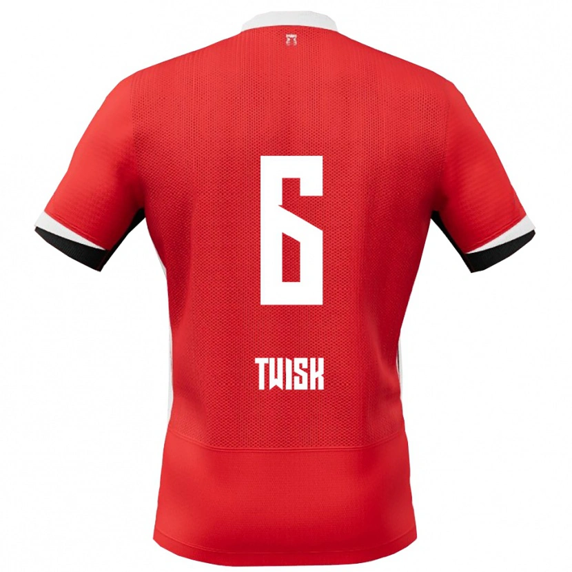 Danxen Herren Nick Twisk #6 Rot Weiß Heimtrikot Trikot 2025/26 T-Shirt Österreich