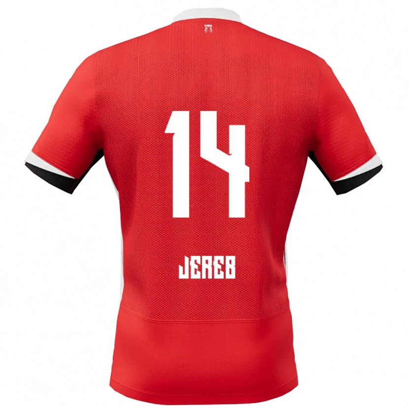 Danxen Herren David Jereb #14 Rot Weiß Heimtrikot Trikot 2025/26 T-Shirt Österreich