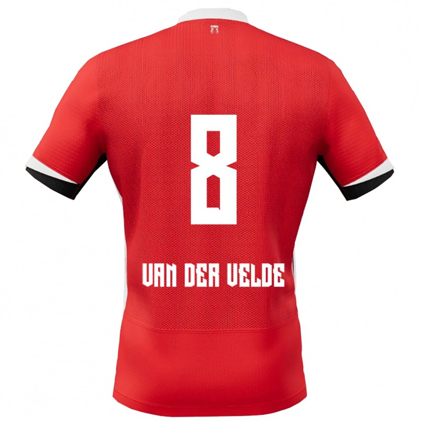 Danxen Herren Yordi Van Der Velde #8 Rot Weiß Heimtrikot Trikot 2025/26 T-Shirt Österreich