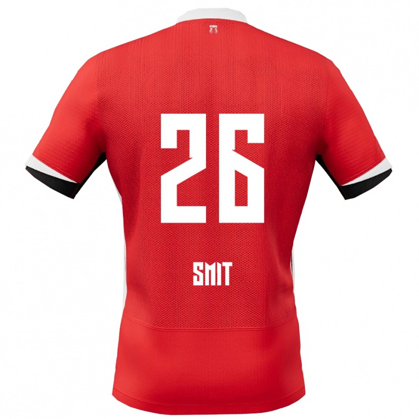 Danxen Herren Kees Smit #26 Rot Weiß Heimtrikot Trikot 2025/26 T-Shirt Österreich