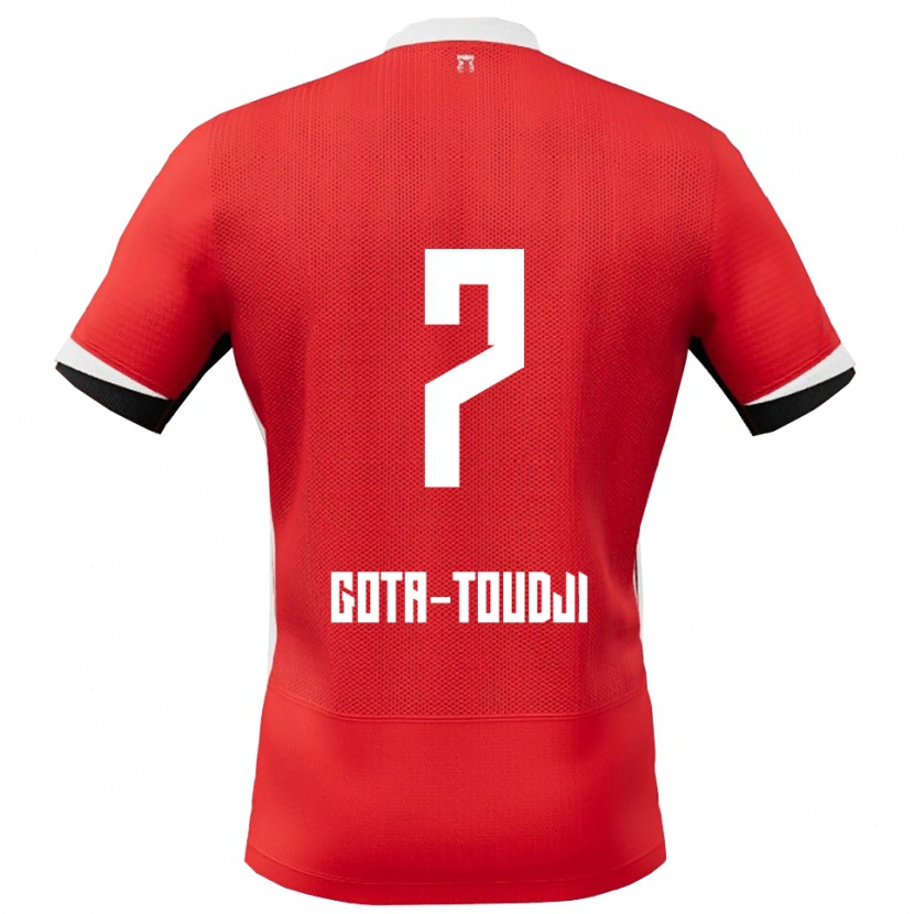 Danxen Herren Mawulom Gota-Toudji #7 Rot Weiß Heimtrikot Trikot 2025/26 T-Shirt Österreich