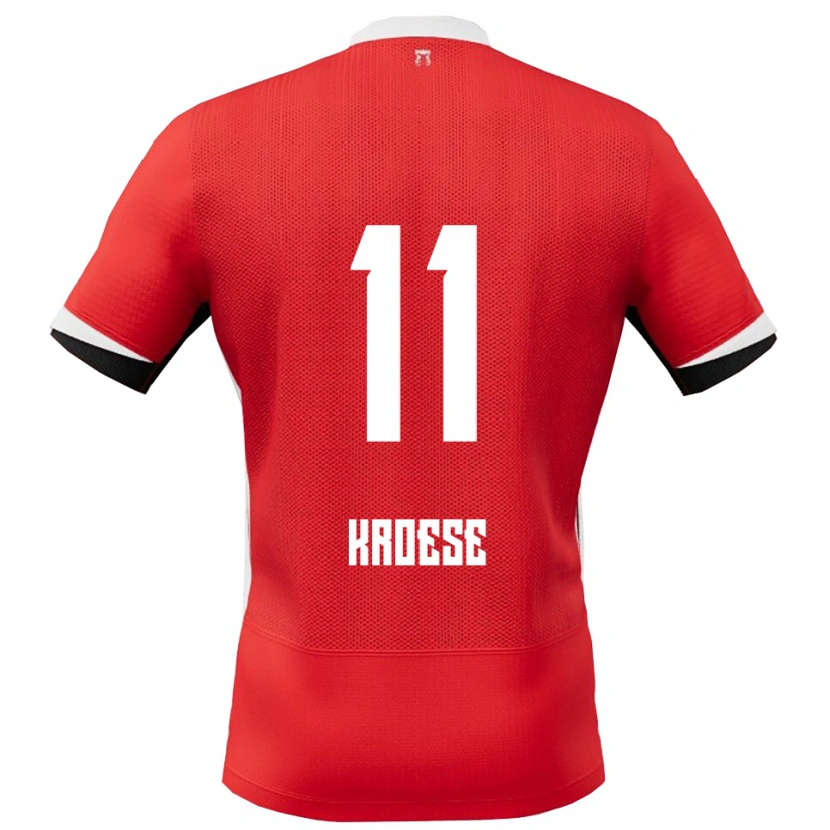 Danxen Herren Fieke Kroese #11 Rot Weiß Heimtrikot Trikot 2025/26 T-Shirt Österreich