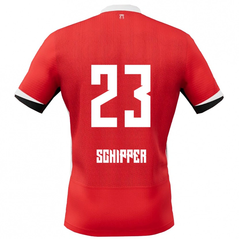Danxen Herren Jur Schipper #23 Rot Weiß Heimtrikot Trikot 2025/26 T-Shirt Österreich