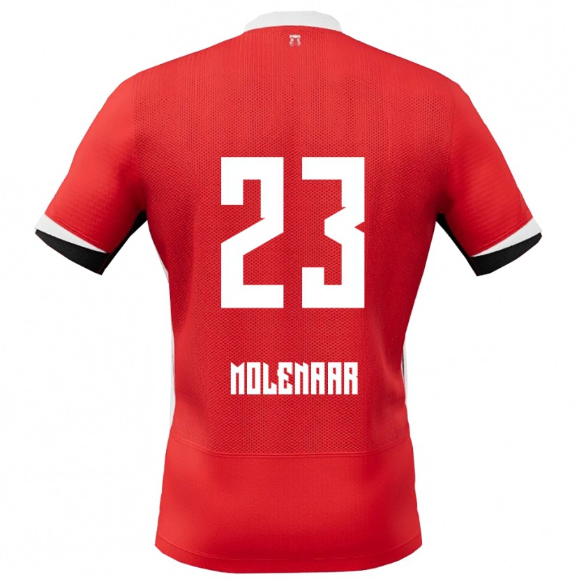 Danxen Herren Finn Molenaar #23 Rot Weiß Heimtrikot Trikot 2025/26 T-Shirt Österreich
