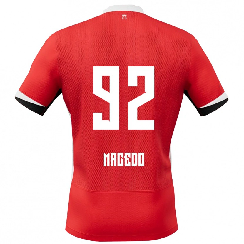 Danxen Herren Rodrigo Macedo #92 Rot Weiß Heimtrikot Trikot 2025/26 T-Shirt Österreich