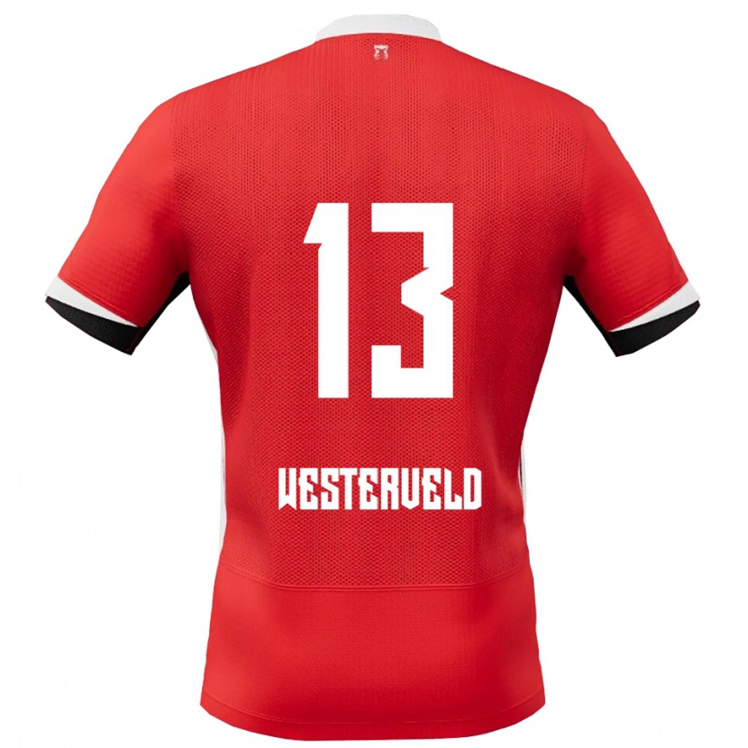 Danxen Herren Sem Westerveld #13 Rot Weiß Heimtrikot Trikot 2025/26 T-Shirt Österreich