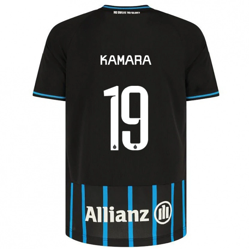Danxen Herren Al-Hassan Kamara #19 Schwarz Blau Heimtrikot Trikot 2025/26 T-Shirt Österreich