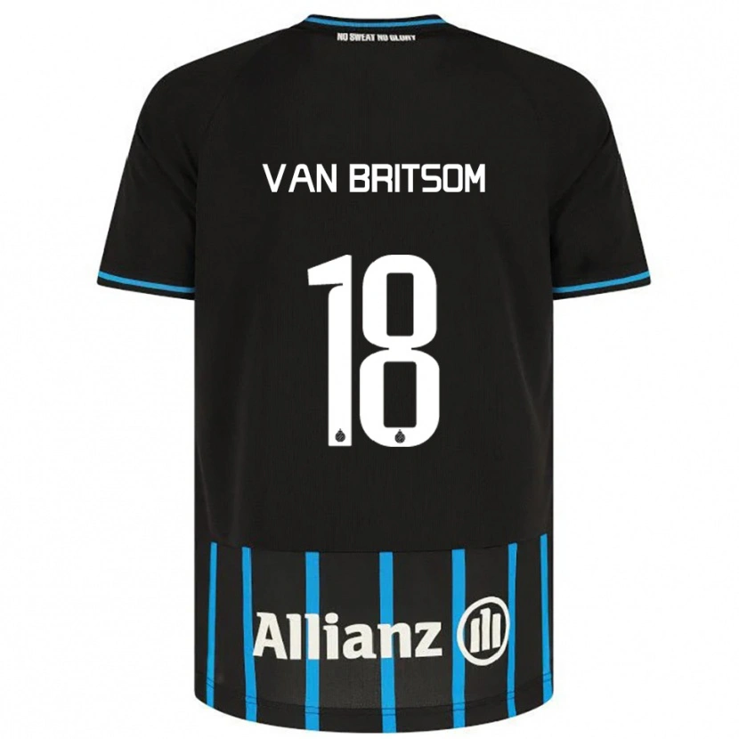 Danxen Herren Jakke Van Britsom #18 Schwarz Blau Heimtrikot Trikot 2025/26 T-Shirt Österreich