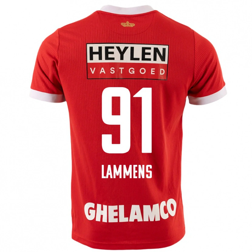 Danxen Herren Senne Lammens #91 Rot Weiß Heimtrikot Trikot 2025/26 T-Shirt Österreich