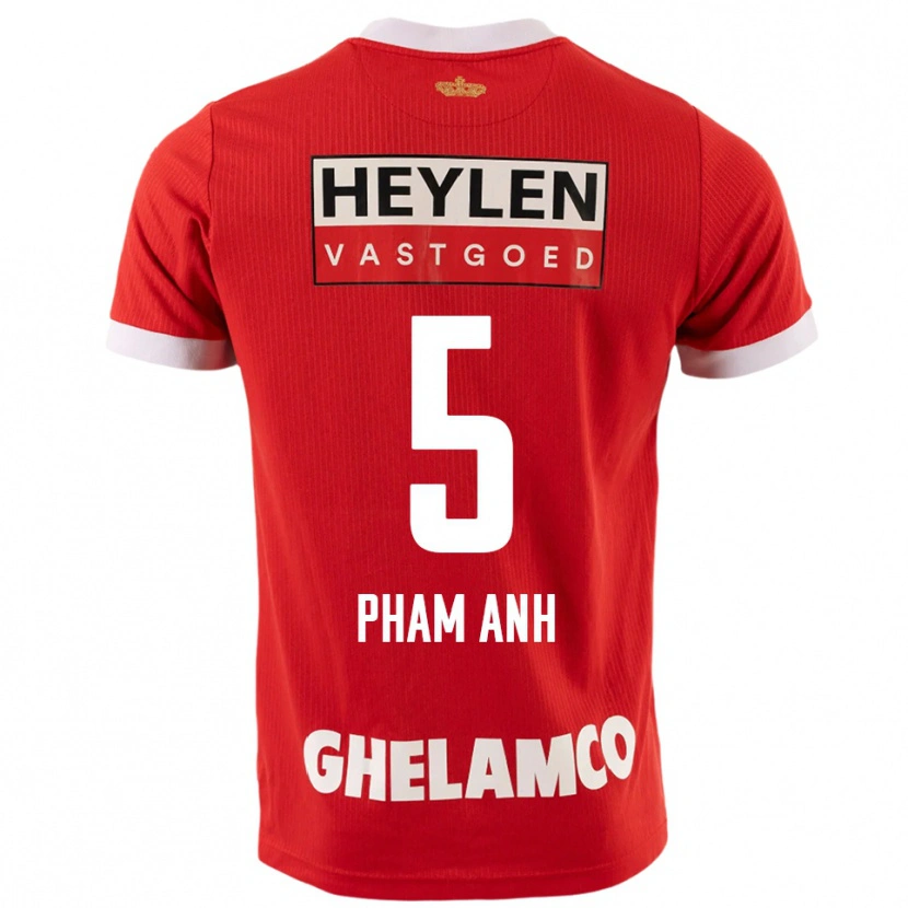 Danxen Herren Khoi Pham Anh #5 Rot Weiß Heimtrikot Trikot 2025/26 T-Shirt Österreich