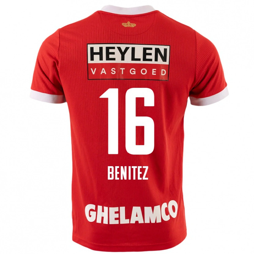 Danxen Herren Mauricio Benítez #16 Rot Weiß Heimtrikot Trikot 2025/26 T-Shirt Österreich