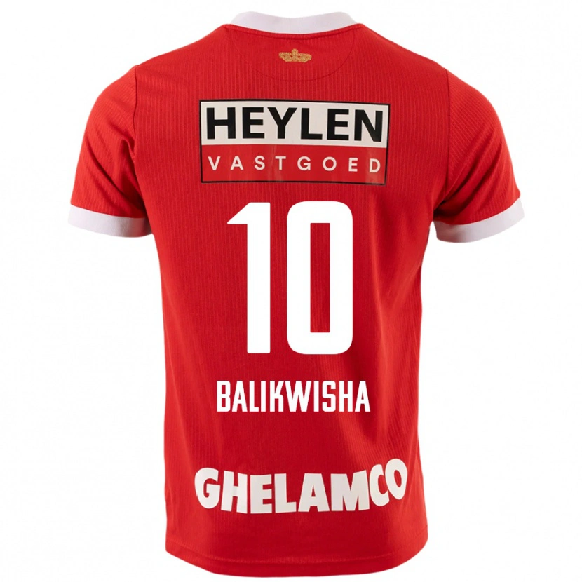 Danxen Herren Michel-Ange Balikwisha #10 Rot Weiß Heimtrikot Trikot 2025/26 T-Shirt Österreich