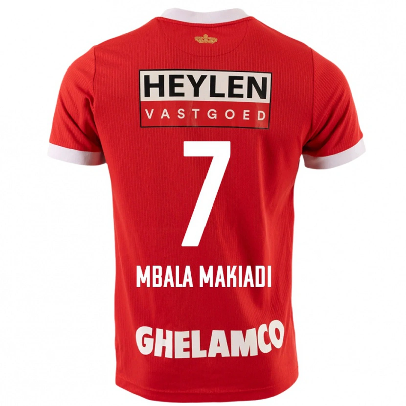 Danxen Herren Ravi Mbala Makiadi #7 Rot Weiß Heimtrikot Trikot 2025/26 T-Shirt Österreich