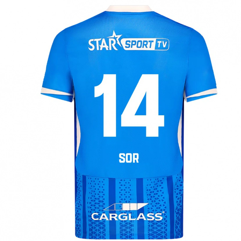 Danxen Herren Yira Sor #14 Blau Weiß Heimtrikot Trikot 2025/26 T-Shirt Österreich