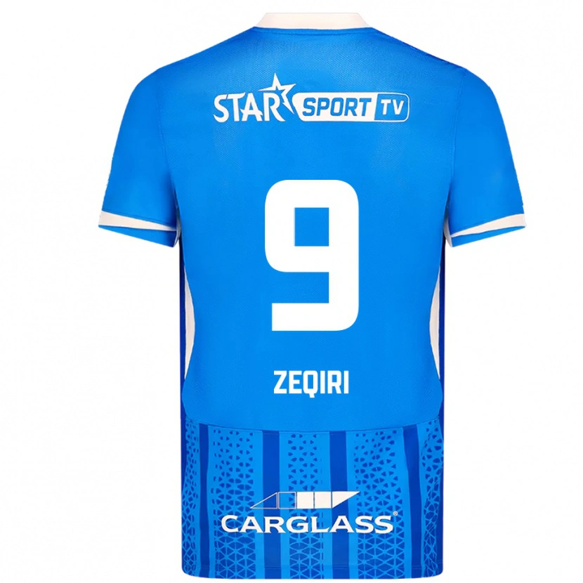 Danxen Herren Andi Zeqiri #9 Blau Weiß Heimtrikot Trikot 2025/26 T-Shirt Österreich