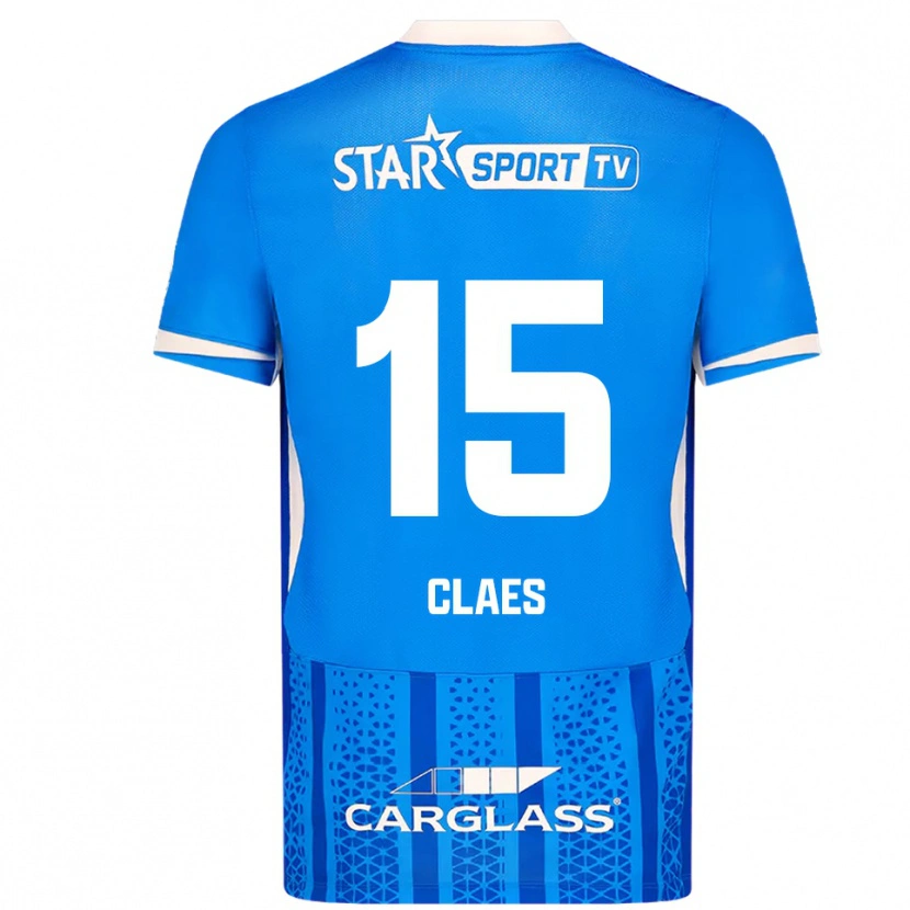 Danxen Herren Thomas Claes #15 Blau Weiß Heimtrikot Trikot 2025/26 T-Shirt Österreich