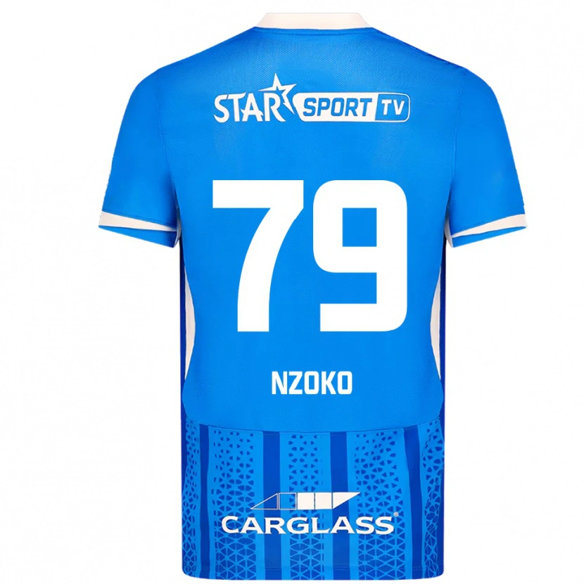 Danxen Herren Djoully Nzoko #79 Blau Weiß Heimtrikot Trikot 2025/26 T-Shirt Österreich
