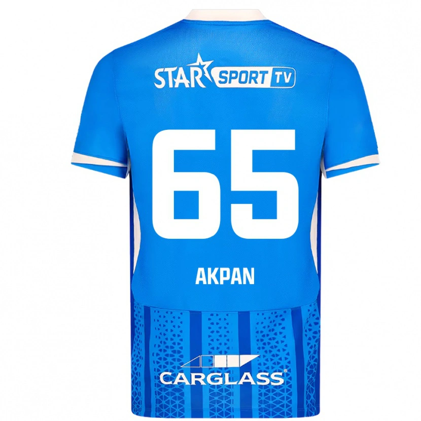Danxen Herren Christian Akpan #65 Blau Weiß Heimtrikot Trikot 2025/26 T-Shirt Österreich