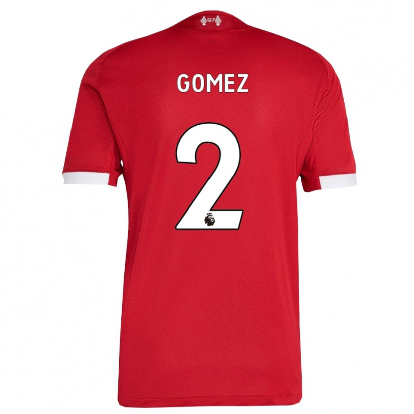 Danxen Herren Joe Gomez #2 Rot Weiß Heimtrikot Trikot 2025/26 T-Shirt Österreich