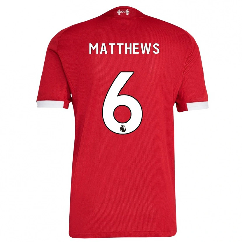 Danxen Herren Jasmine Matthews #6 Rot Weiß Heimtrikot Trikot 2025/26 T-Shirt Österreich