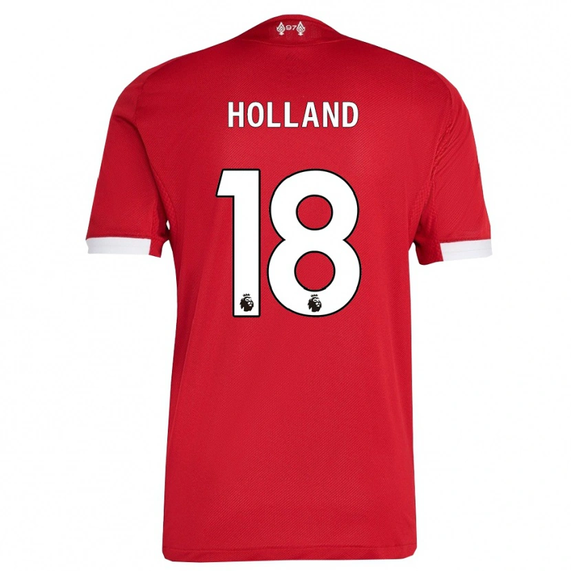 Danxen Herren Ceri Holland #18 Rot Weiß Heimtrikot Trikot 2025/26 T-Shirt Österreich