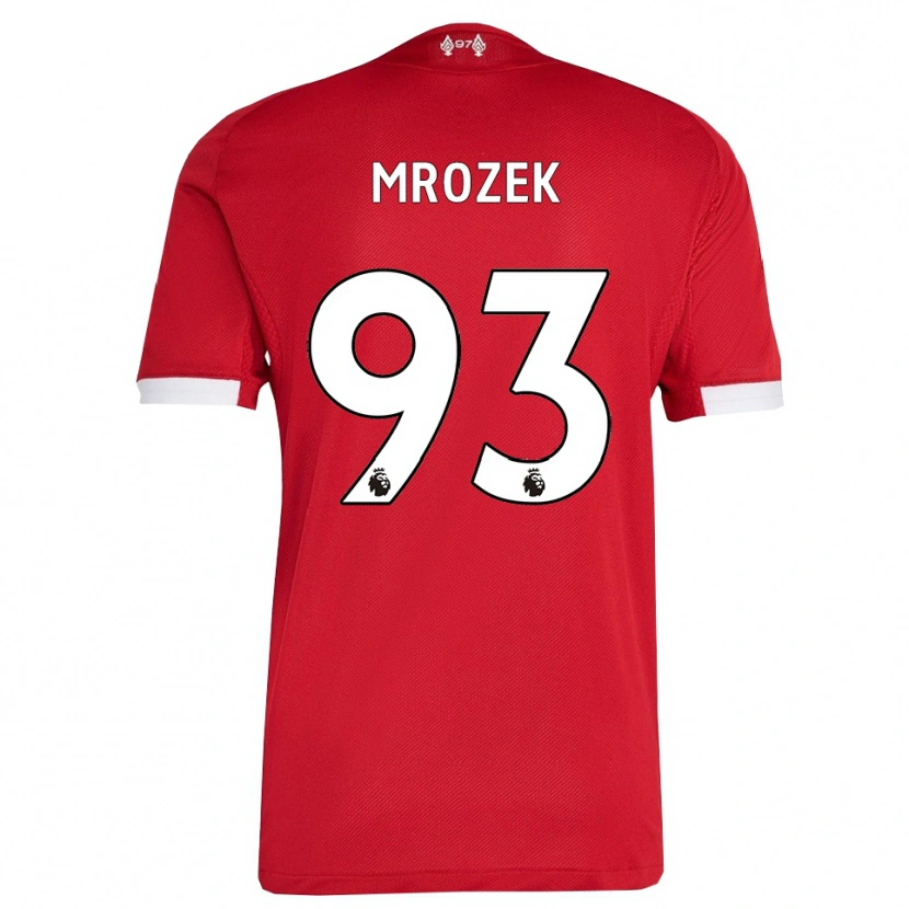 Danxen Herren Fabian Mrozek #93 Rot Weiß Heimtrikot Trikot 2025/26 T-Shirt Österreich