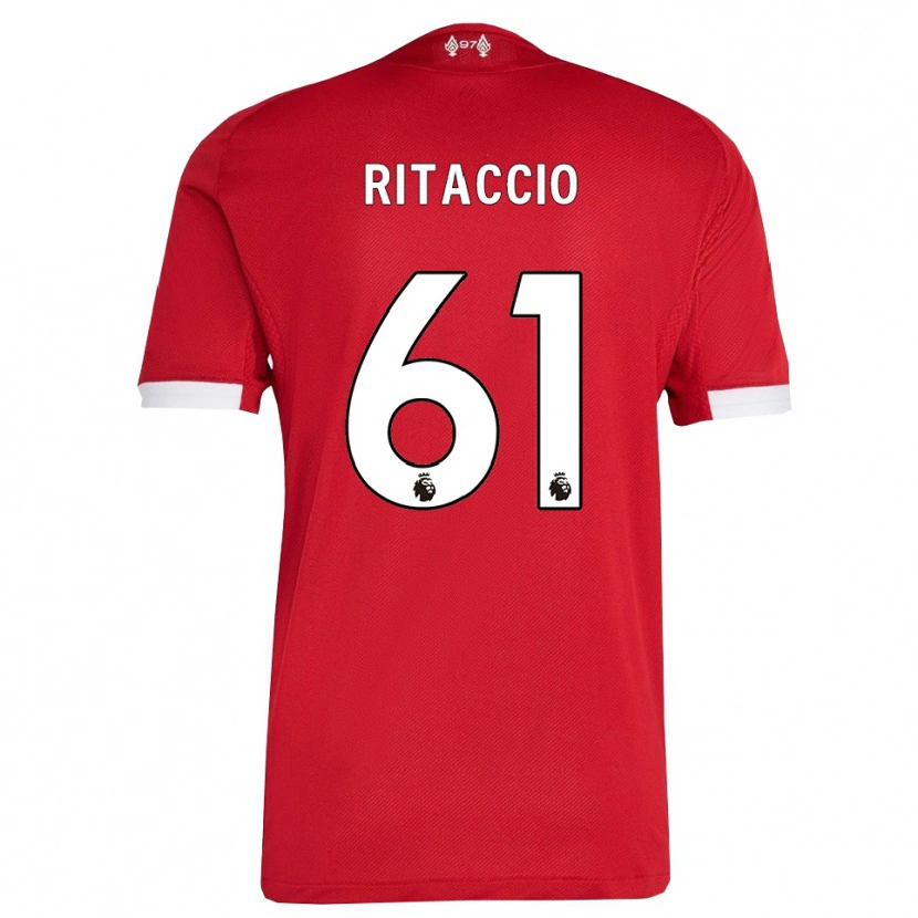Danxen Herren Matteo Ritaccio #61 Rot Weiß Heimtrikot Trikot 2025/26 T-Shirt Österreich