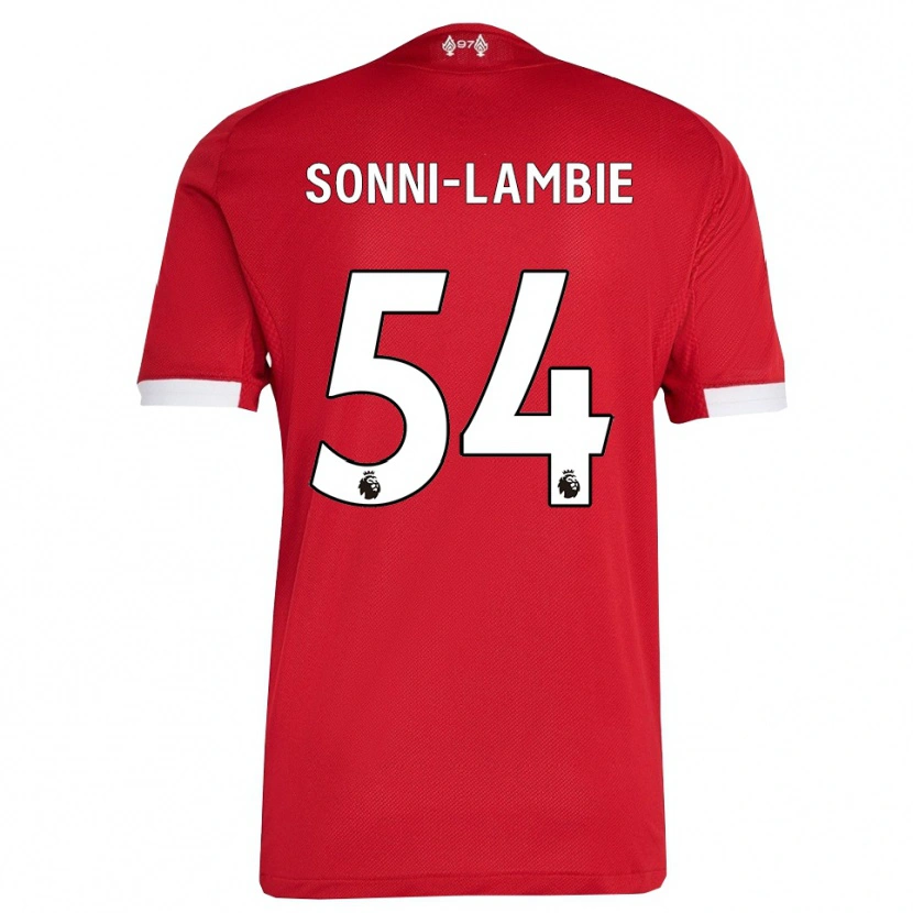Danxen Herren Joshua Sonni-Lambie #54 Rot Weiß Heimtrikot Trikot 2025/26 T-Shirt Österreich