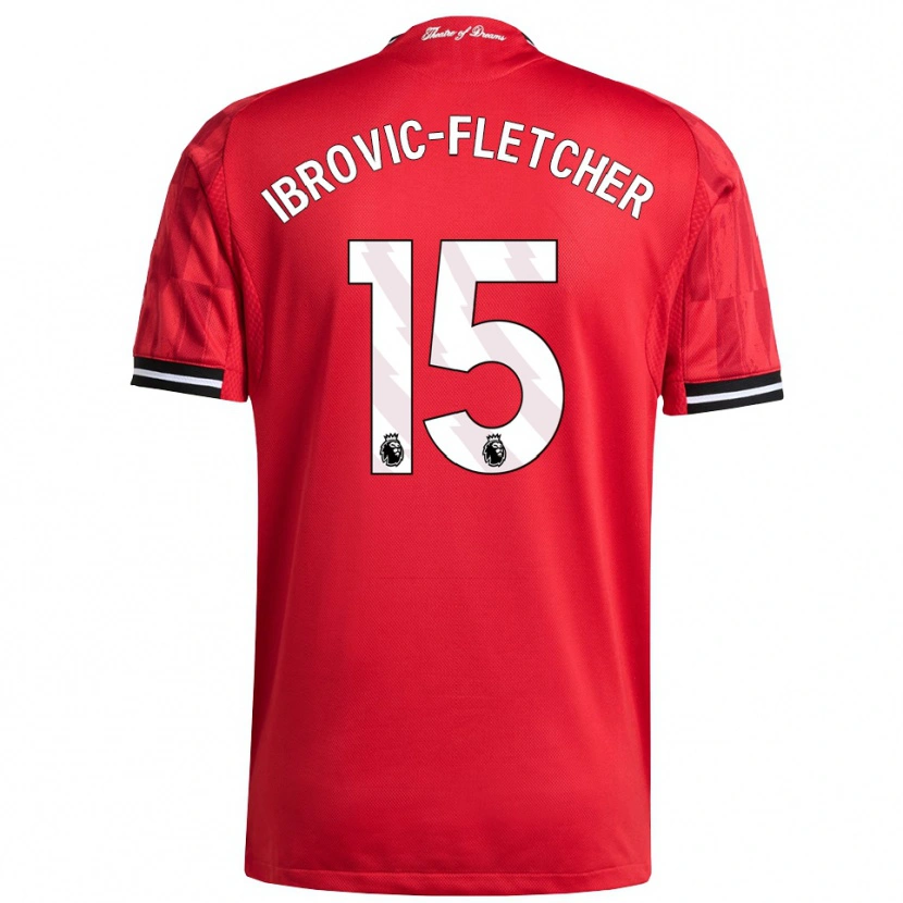 Danxen Herren Edward Ibrovic-Fletcher #15 Rot Schwarz Weiß Heimtrikot Trikot 2025/26 T-Shirt Österreich