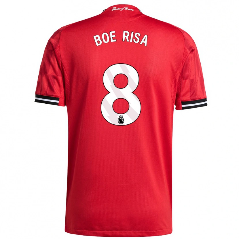 Danxen Herren Vilde Boe Risa #8 Rot Schwarz Weiß Heimtrikot Trikot 2025/26 T-Shirt Österreich