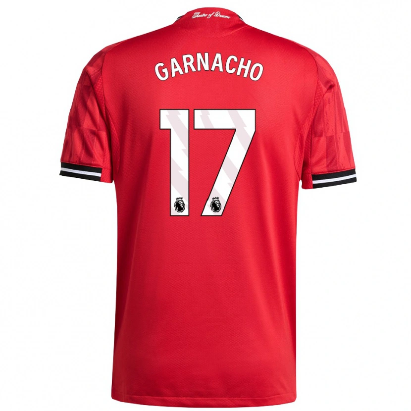 Danxen Herren Alejandro Garnacho #17 Rot Schwarz Weiß Heimtrikot Trikot 2025/26 T-Shirt Österreich