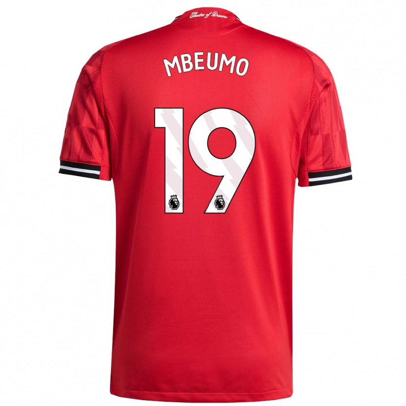 Danxen Herren Bryan Mbeumo #19 Rot Schwarz Weiß Heimtrikot Trikot 2025/26 T-Shirt Österreich