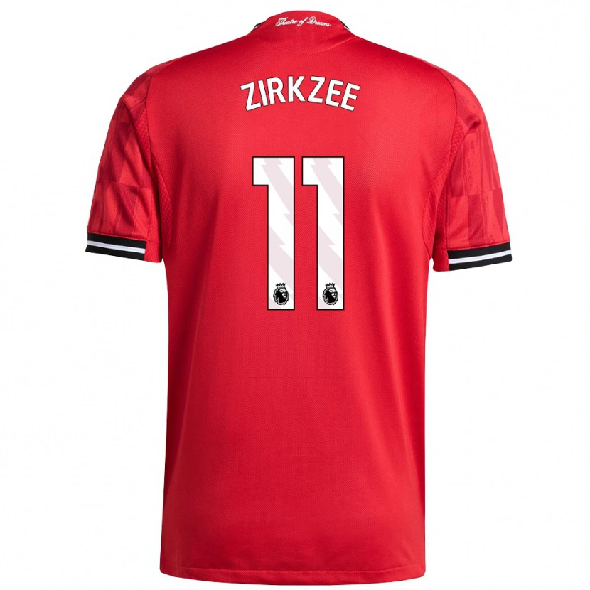 Danxen Herren Joshua Zirkzee #11 Rot Schwarz Weiß Heimtrikot Trikot 2025/26 T-Shirt Österreich