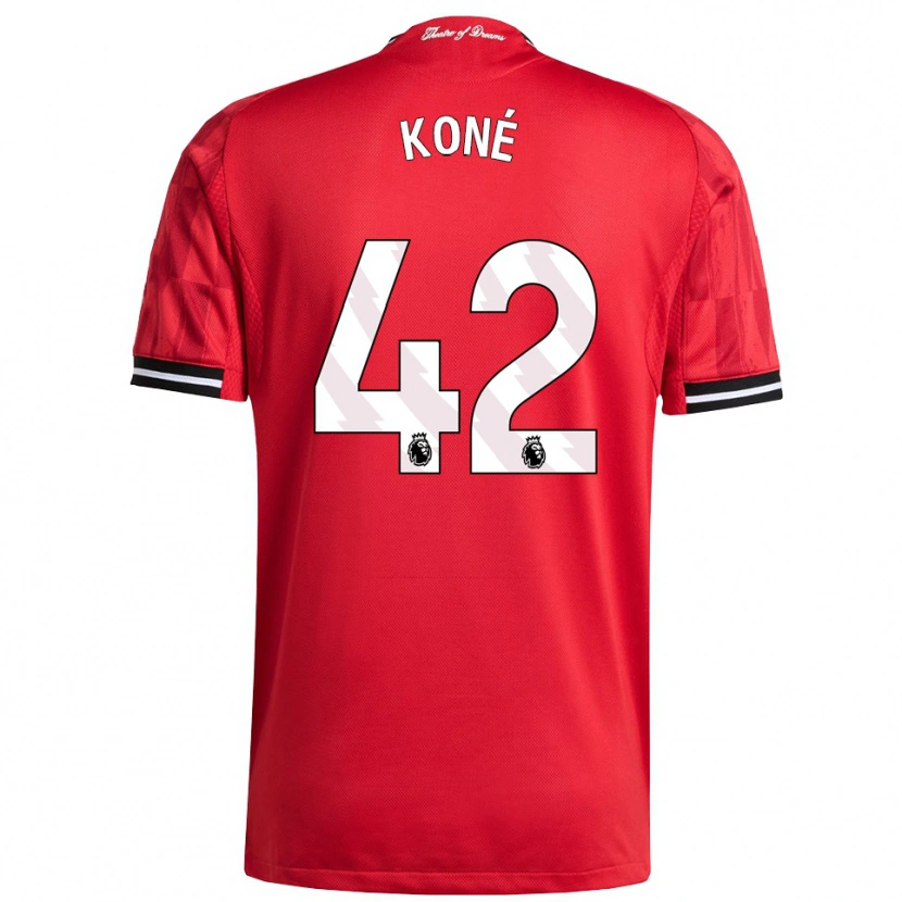 Danxen Herren Sékou Koné #42 Rot Schwarz Weiß Heimtrikot Trikot 2025/26 T-Shirt Österreich