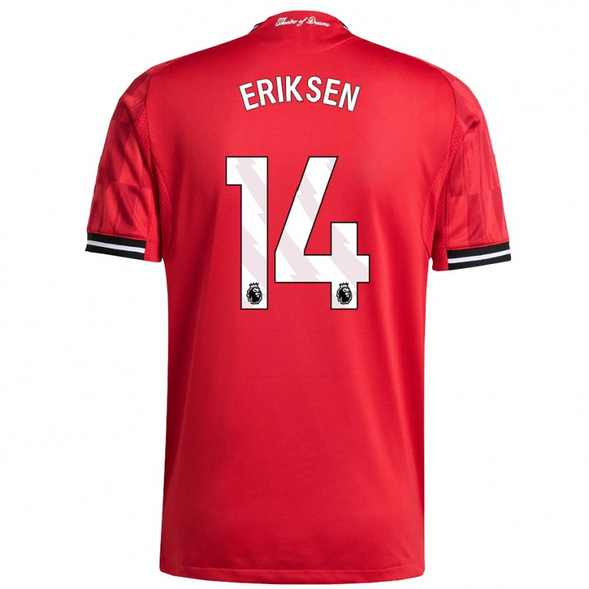 Danxen Herren Christian Eriksen #14 Rot Schwarz Weiß Heimtrikot Trikot 2025/26 T-Shirt Österreich