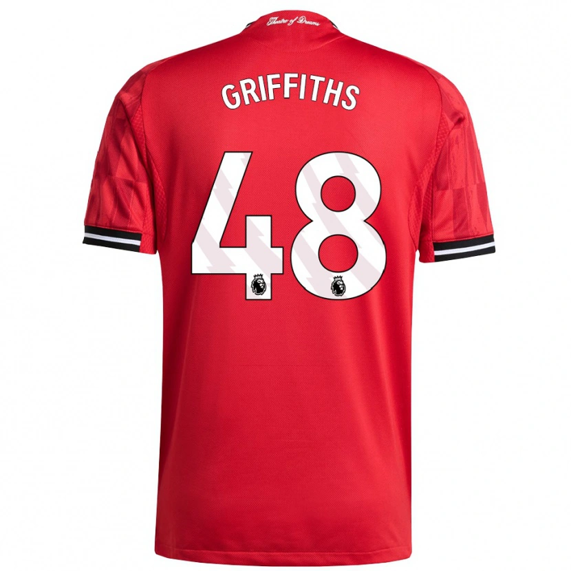 Danxen Herren Mared Griffiths #48 Rot Schwarz Weiß Heimtrikot Trikot 2025/26 T-Shirt Österreich