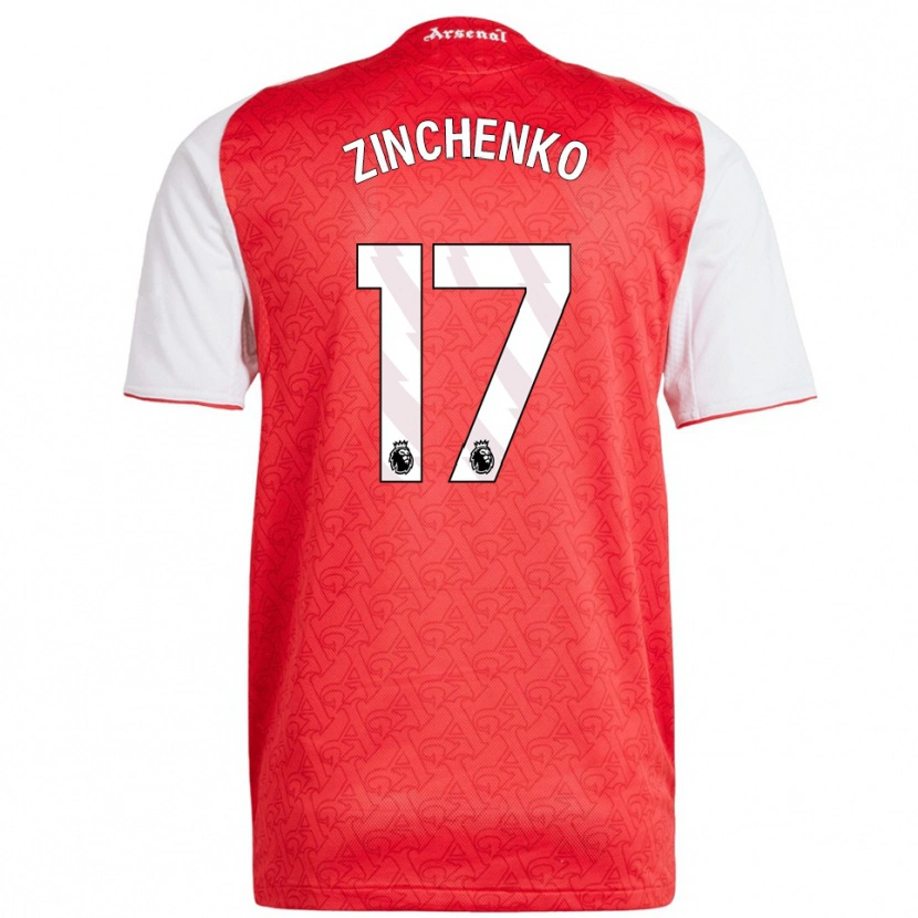 Danxen Herren Oleksandr Zinchenko #17 Rot Weiß Heimtrikot Trikot 2025/26 T-Shirt Österreich