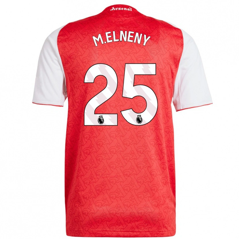 Danxen Herren Mohamed Elneny #25 Rot Weiß Heimtrikot Trikot 2025/26 T-Shirt Österreich