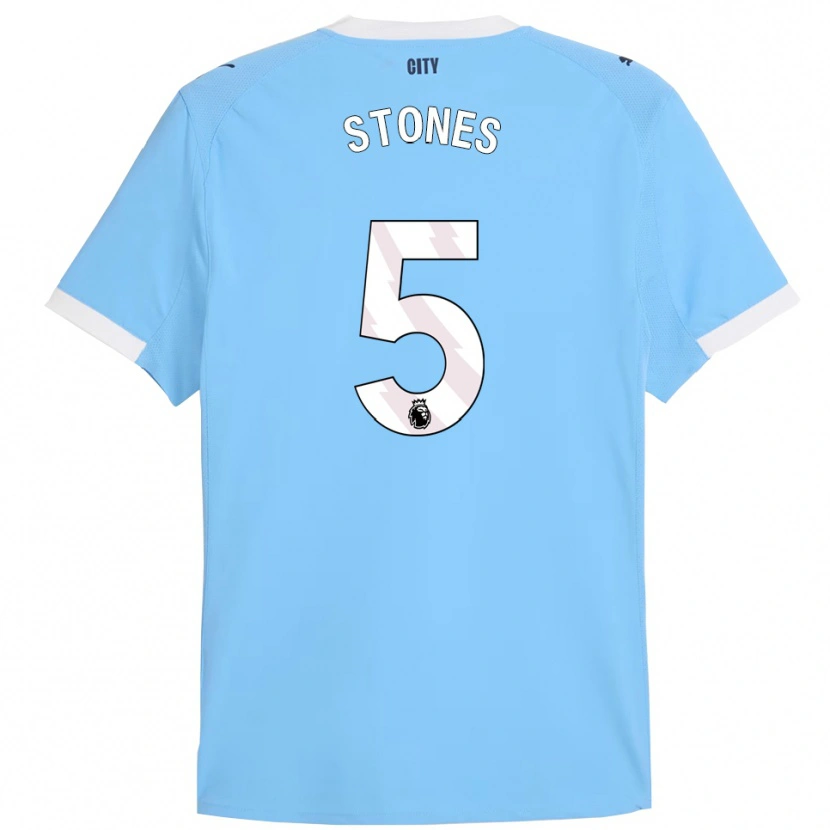 Danxen Herren John Stones #5 Himmelblau Weiß Heimtrikot Trikot 2025/26 T-Shirt Österreich