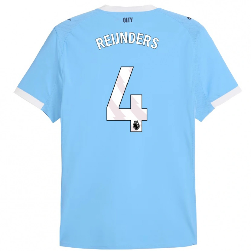 Danxen Herren Tijjani Reijnders #4 Himmelblau Weiß Heimtrikot Trikot 2025/26 T-Shirt Österreich