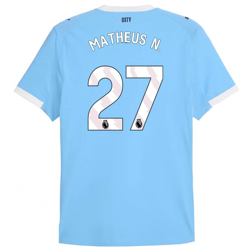 Danxen Herren Matheus Nunes #27 Himmelblau Weiß Heimtrikot Trikot 2025/26 T-Shirt Österreich
