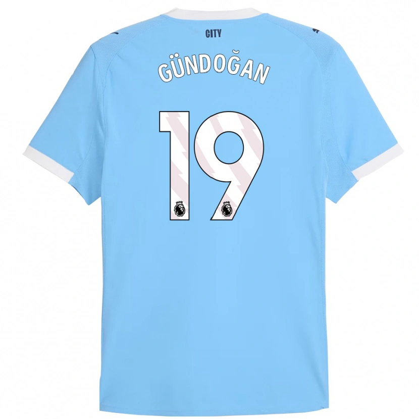 Danxen Herren İlkay Gündoğan #19 Himmelblau Weiß Heimtrikot Trikot 2025/26 T-Shirt Österreich