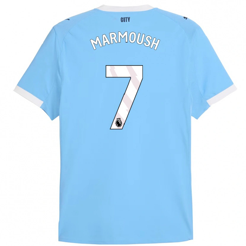 Danxen Herren Omar Marmoush #7 Himmelblau Weiß Heimtrikot Trikot 2025/26 T-Shirt Österreich
