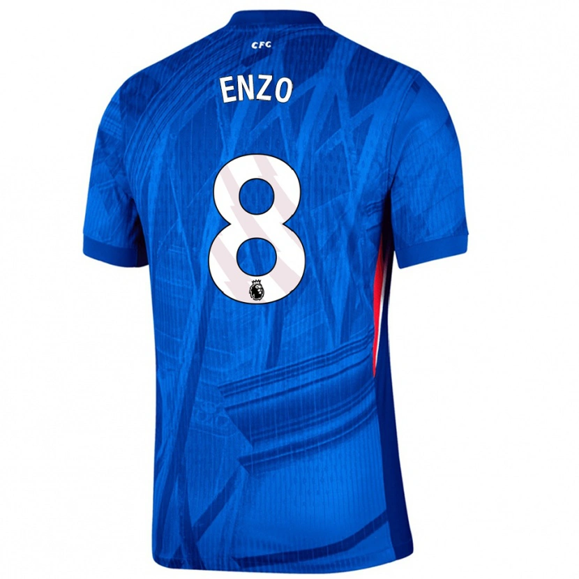 Danxen Herren Enzo Fernández #8 Blau Weiß Heimtrikot Trikot 2025/26 T-Shirt Österreich