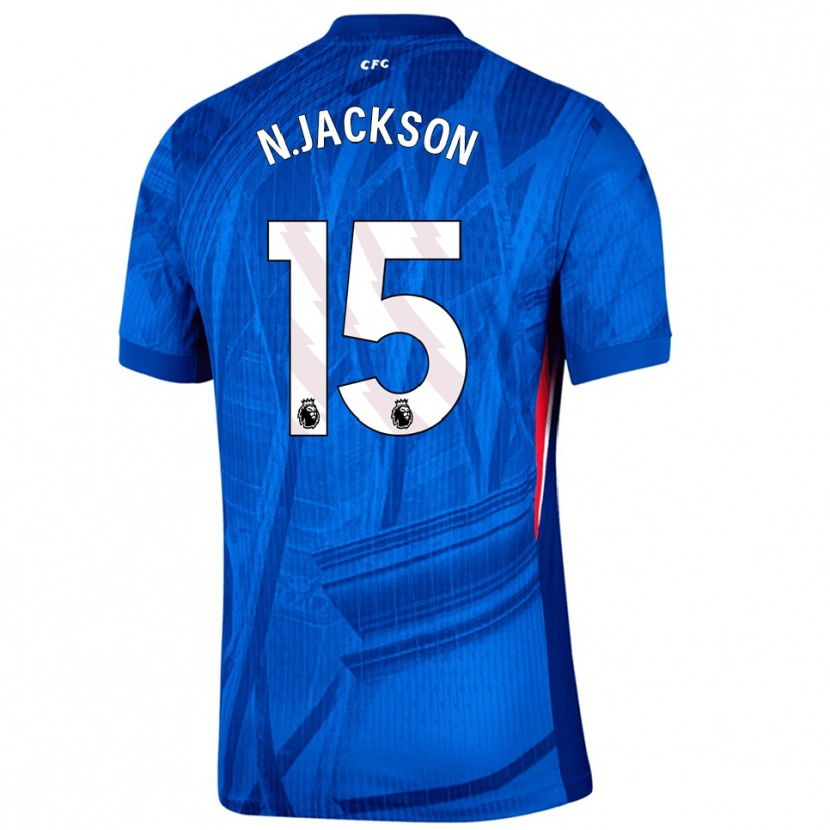 Danxen Herren Nicolas Jackson #15 Blau Weiß Heimtrikot Trikot 2025/26 T-Shirt Österreich