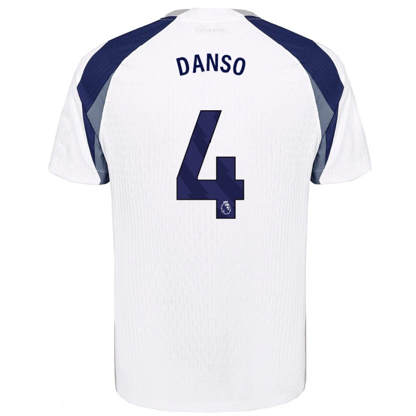 Danxen Herren Kevin Danso #4 Weiß Marineblau Heimtrikot Trikot 2025/26 T-Shirt Österreich