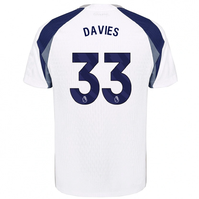 Danxen Herren Ben Davies #33 Weiß Marineblau Heimtrikot Trikot 2025/26 T-Shirt Österreich
