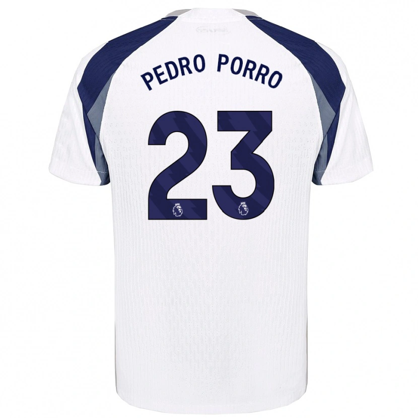 Danxen Herren Pedro Porro #23 Weiß Marineblau Heimtrikot Trikot 2025/26 T-Shirt Österreich