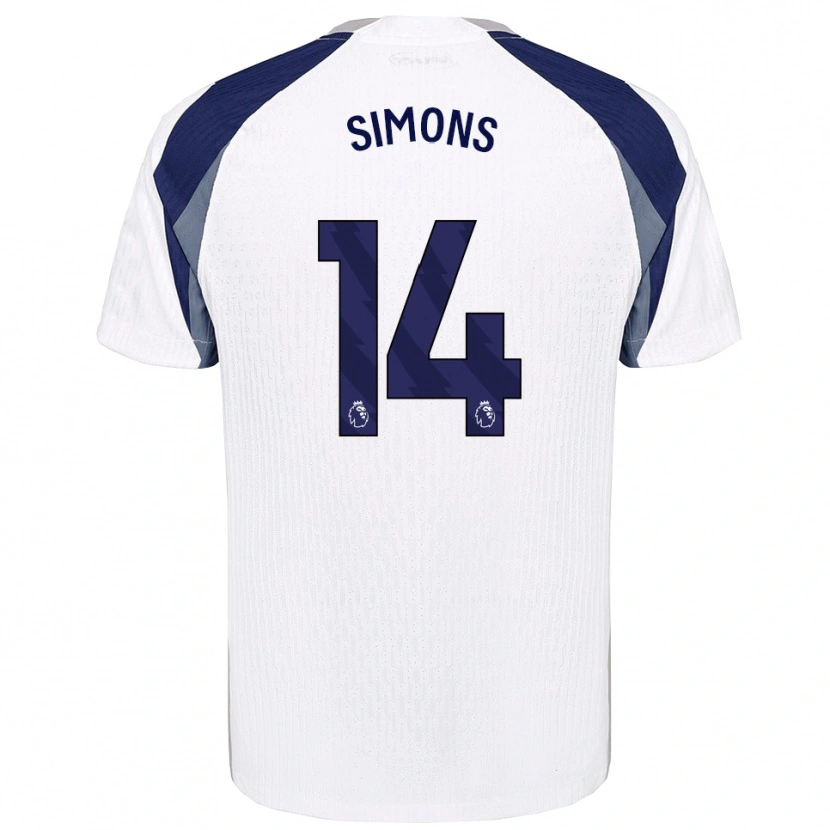 Danxen Herren Zach Simons #14 Weiß Marineblau Heimtrikot Trikot 2025/26 T-Shirt Österreich
